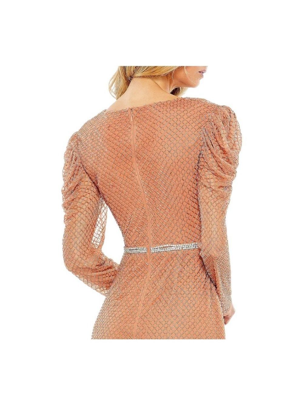 Mac Duggal Copper Beaded Midi Dress Plus Size 20 - Picture 6 of 12